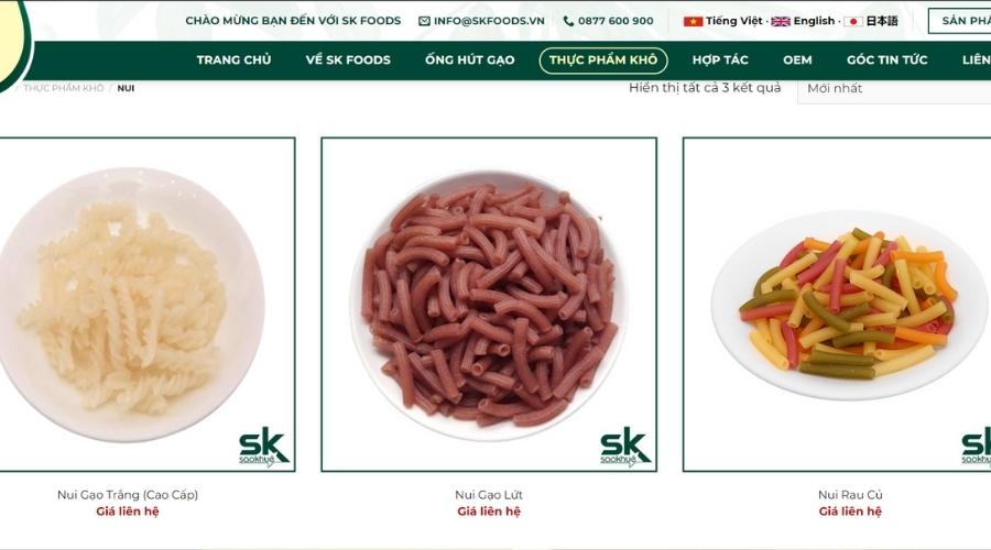 Thương Hiệu Nui Nổi Tiếng SK Foods